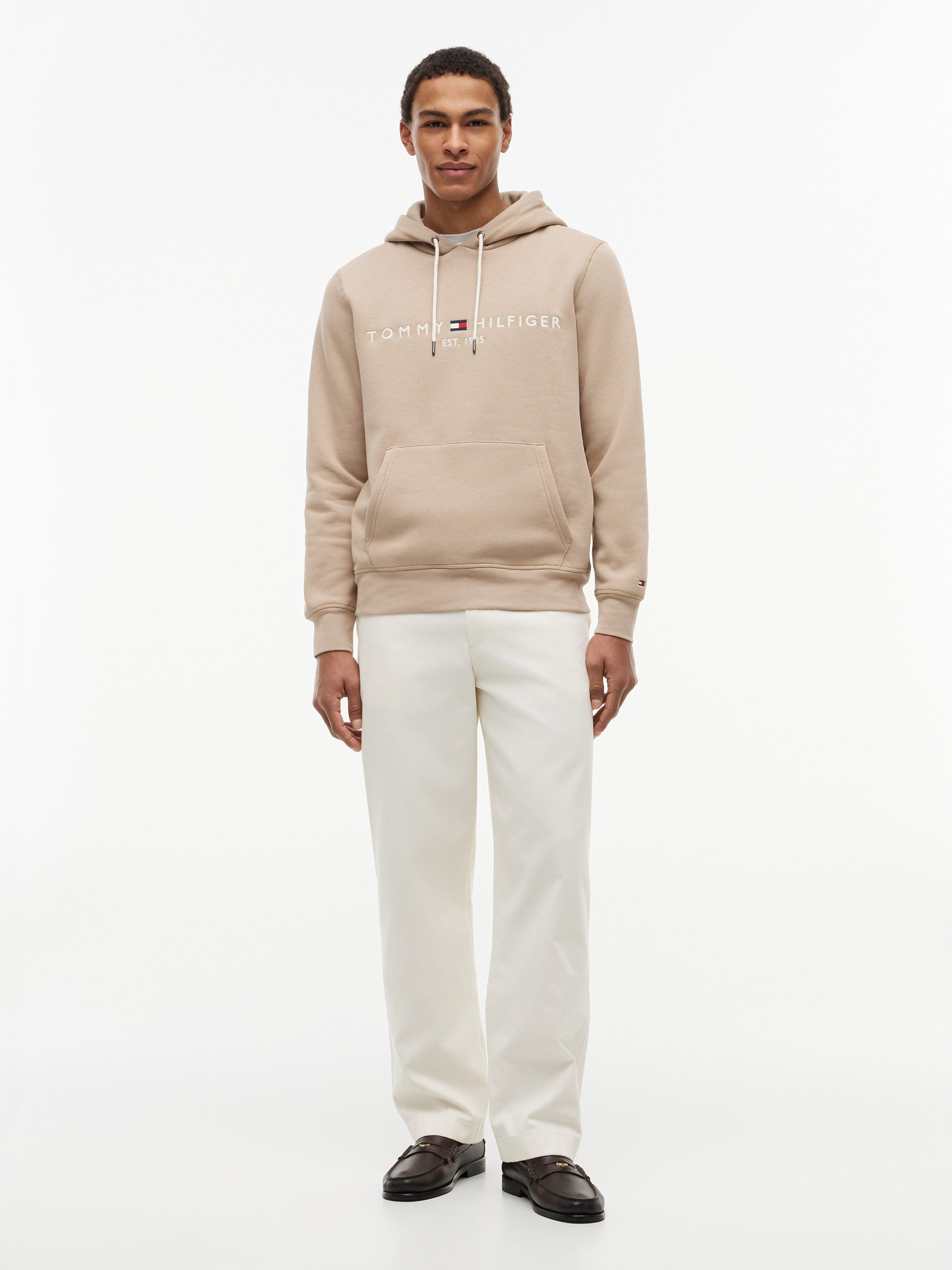 Tommy Hilfiger Kapuzensweatshirt TOMMY LOGO unifarben, casual, regular fit, Baumwollmix, Kapuze – Bild 4 von 5