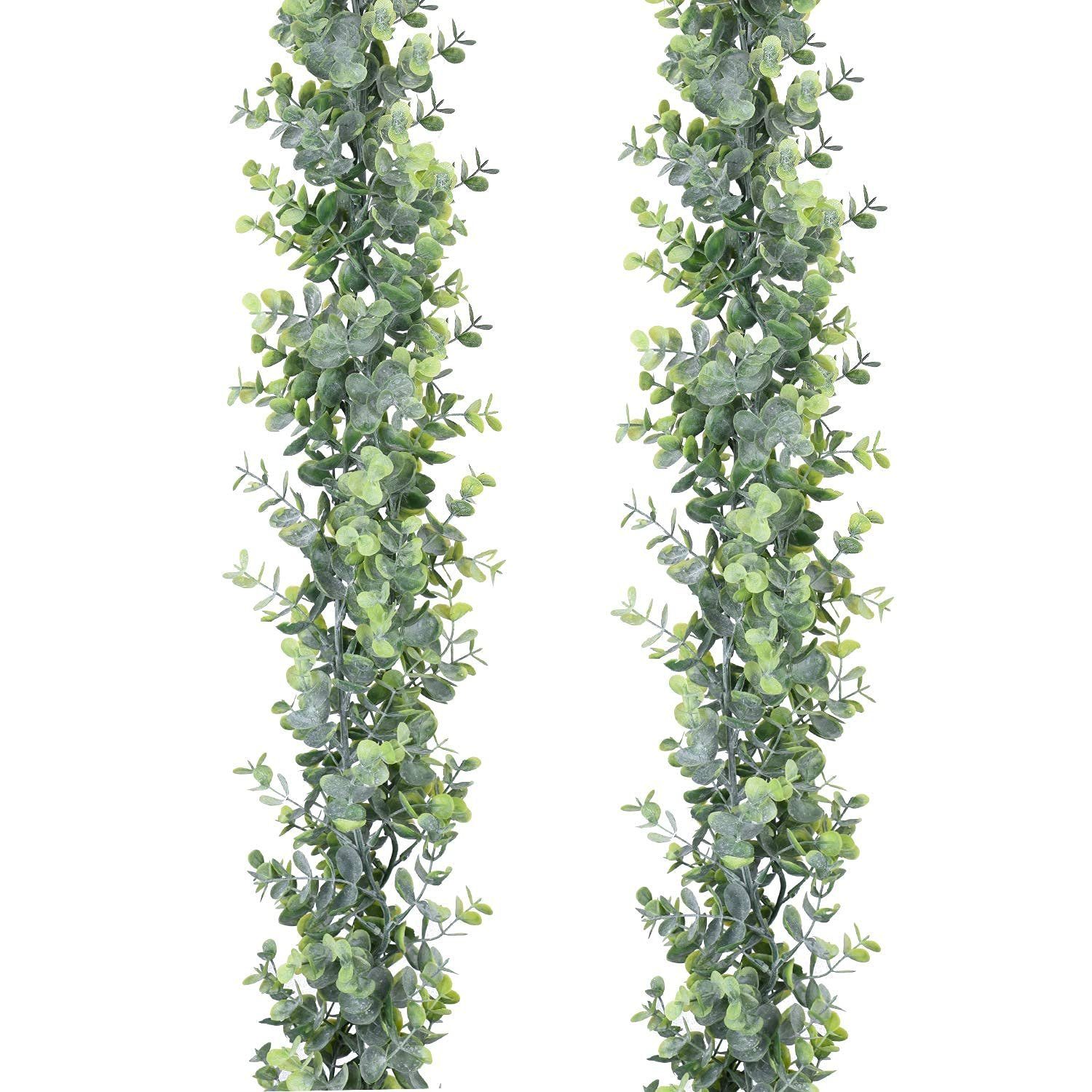 Kunstgirlande Girlande,Künstliche Eukalyptus Girlande Hängepflanzen 1.8m, JedBesetzt