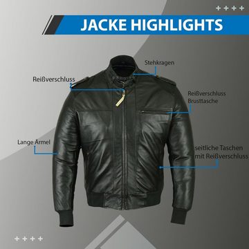 German Wear Lederjacke Trend 522J black Lederjacke Jacke aus Lamm Nappa Leder Schwarz
