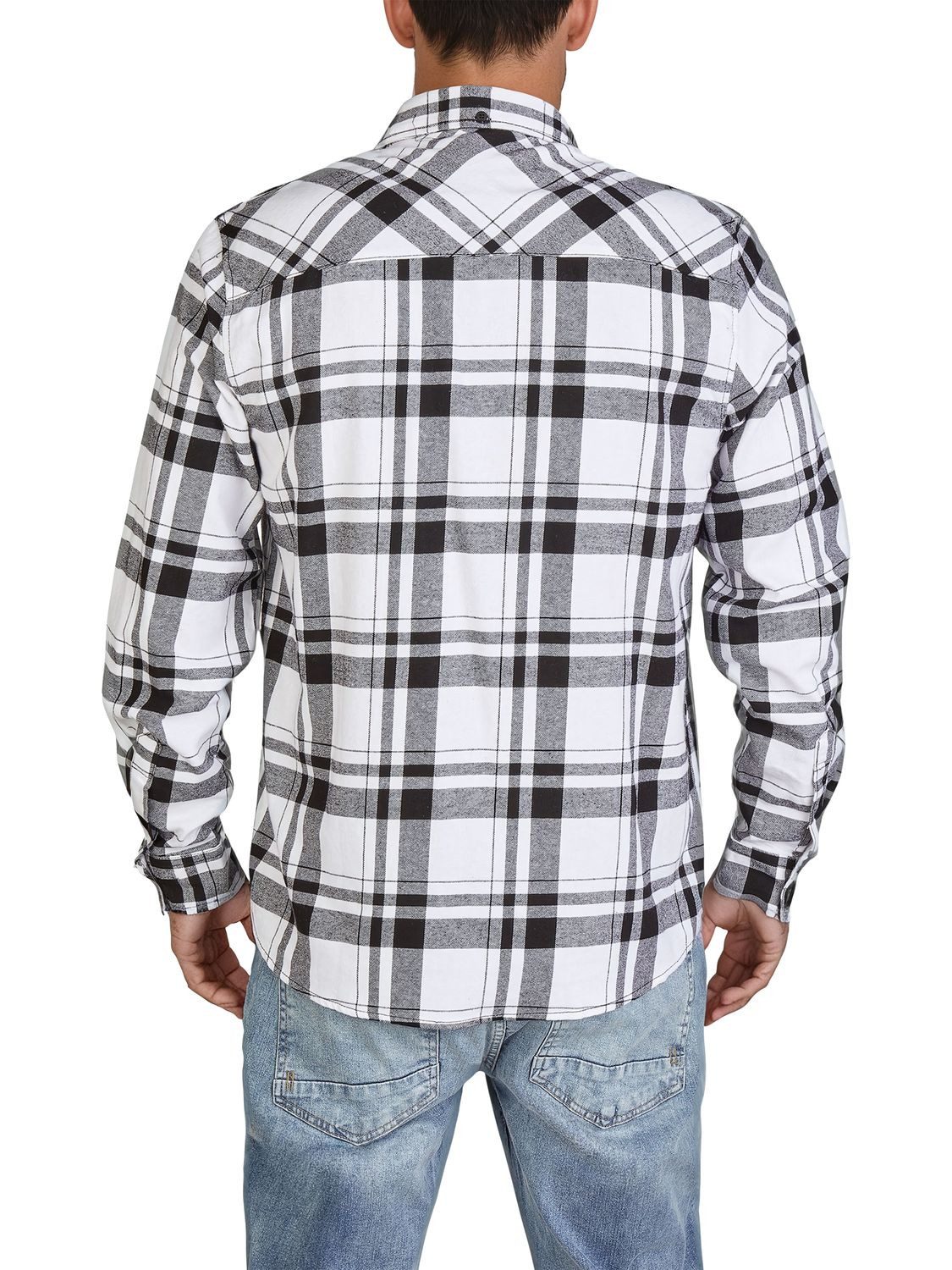DENIMFY Langarmhemd Herren Karohemd DFDean Regular Fit (1-tlg) – Bild 2 von 5