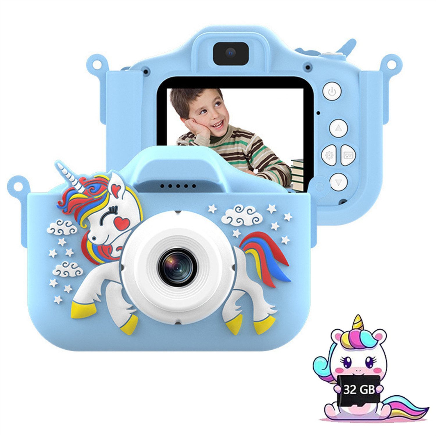 Gontence Kinder Kamera, 2.0”Display Digitalkamera Kinder,1080P HD Kinderkamera