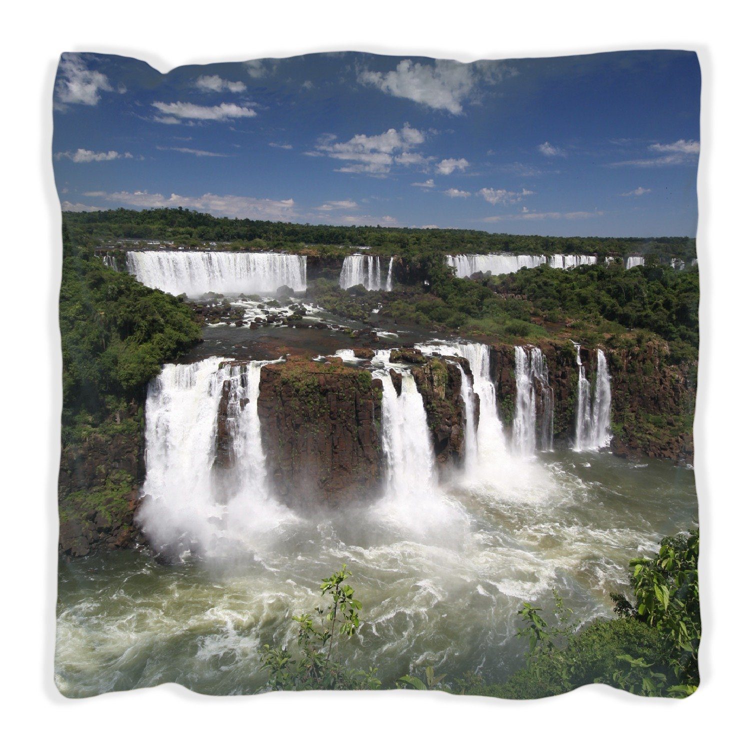 Wallario Dekokissen Iguazu-Wasserfälle, handgenäht