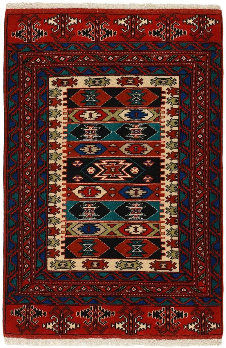 Orientteppich Turkaman 84x122 Handgeknüpfter Orientteppich / Perserteppich, Nain Trading, rechteckig, Höhe: 6 mm