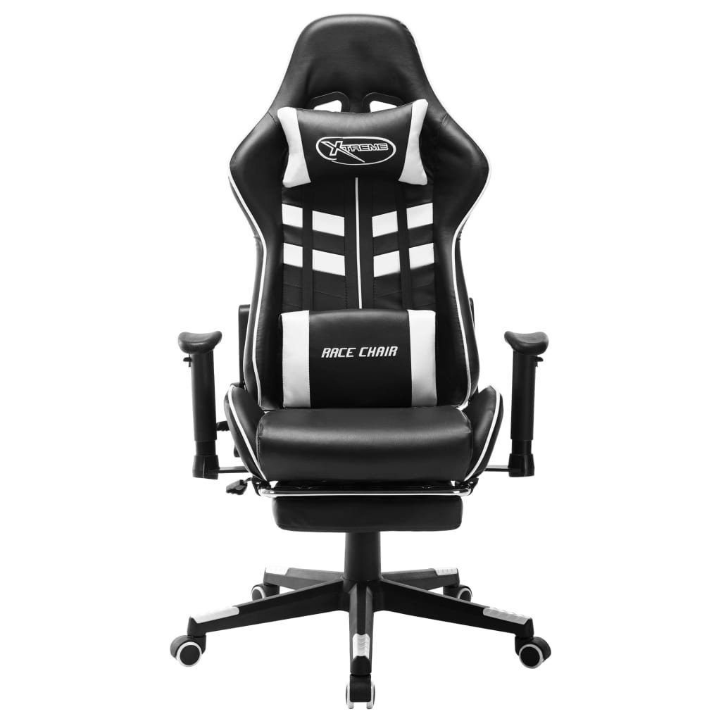 möbelando Gaming-Stuhl 3006523 in (LxBxH: 61x67x133 cm), Schwarz Weiß und