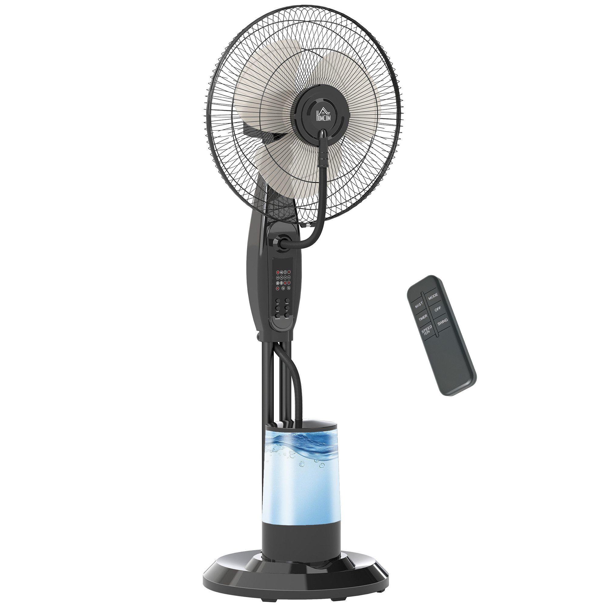 HOMCOM Standventilator Sprühnebelventilator mit Wassernebelspray, 70°-Oszil günstig online kaufen