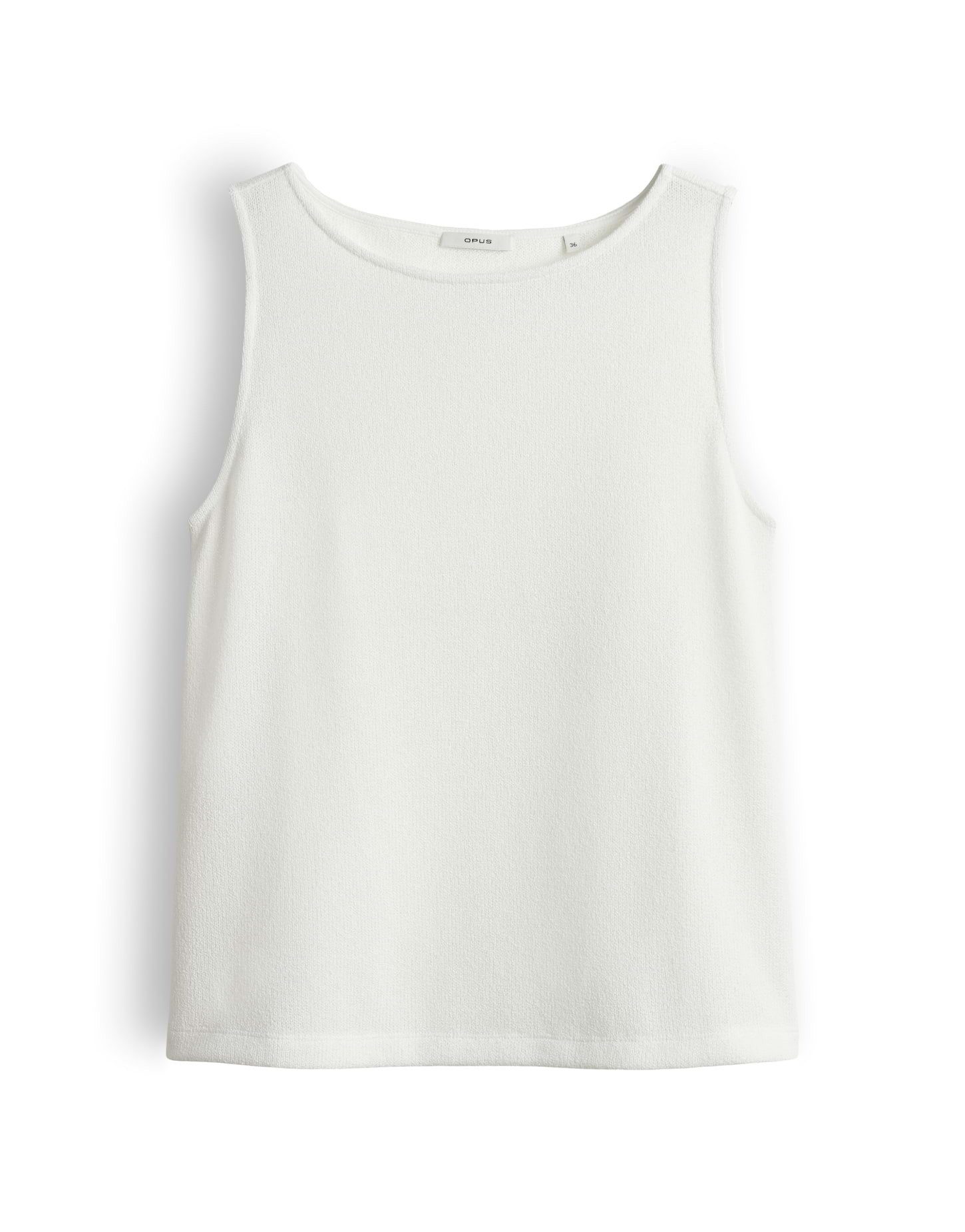 OPUS Shirttop ILONKI Loose in edler Strickoptik ärmellos und mit Rundhalsausschnitt