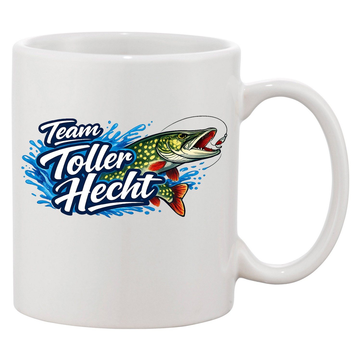 Blondie & Brownie Tasse Team Toller Hecht Tasse Angelmotiv Hecht Angler Fischer Geschenk, 1-tlg., Keramik, TeamTollerHEcht Tasse Angelmotiv
