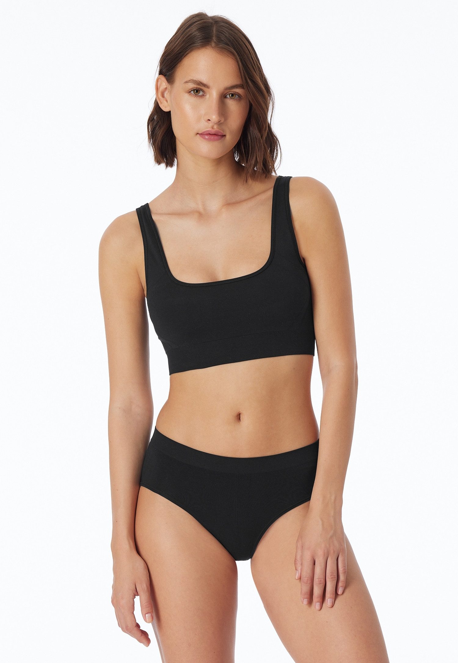Schiesser Bustier Casual Seamless 2in1, wendebar, U- oder V-Ausschnitt, ohne störende Seitennähte