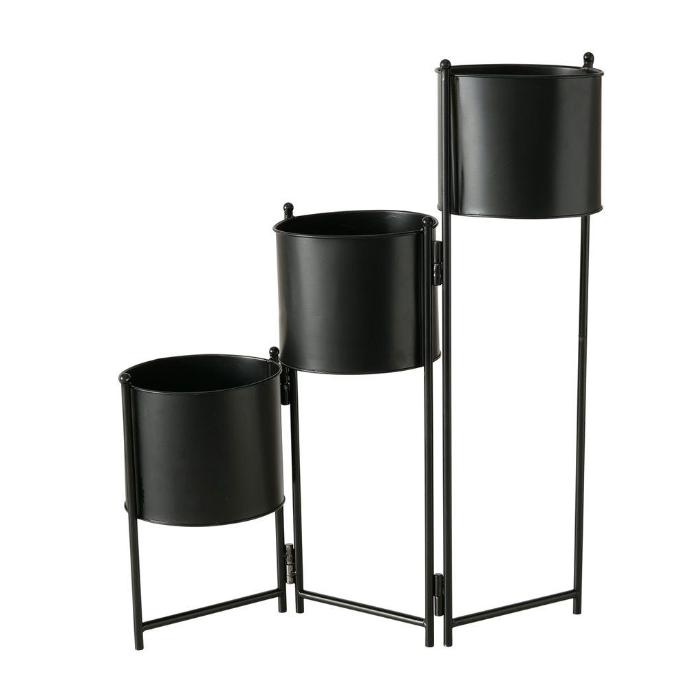 BOLTZE Blumenständer, Pflanzenständer Blumentopfhalter 3 Behälter Wohnraumdeko Accessoire