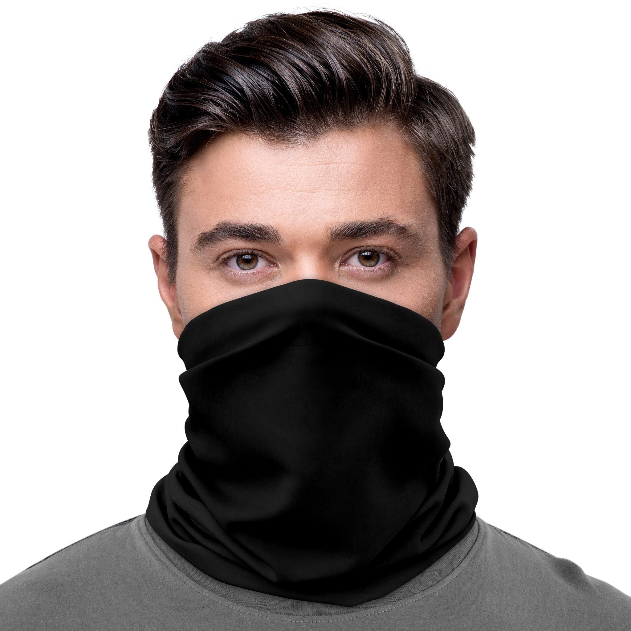 Maskworld Verkleidungsmaske Schlauchschal schwarz, Elastisches Halstuch für alle Gelegenheiten