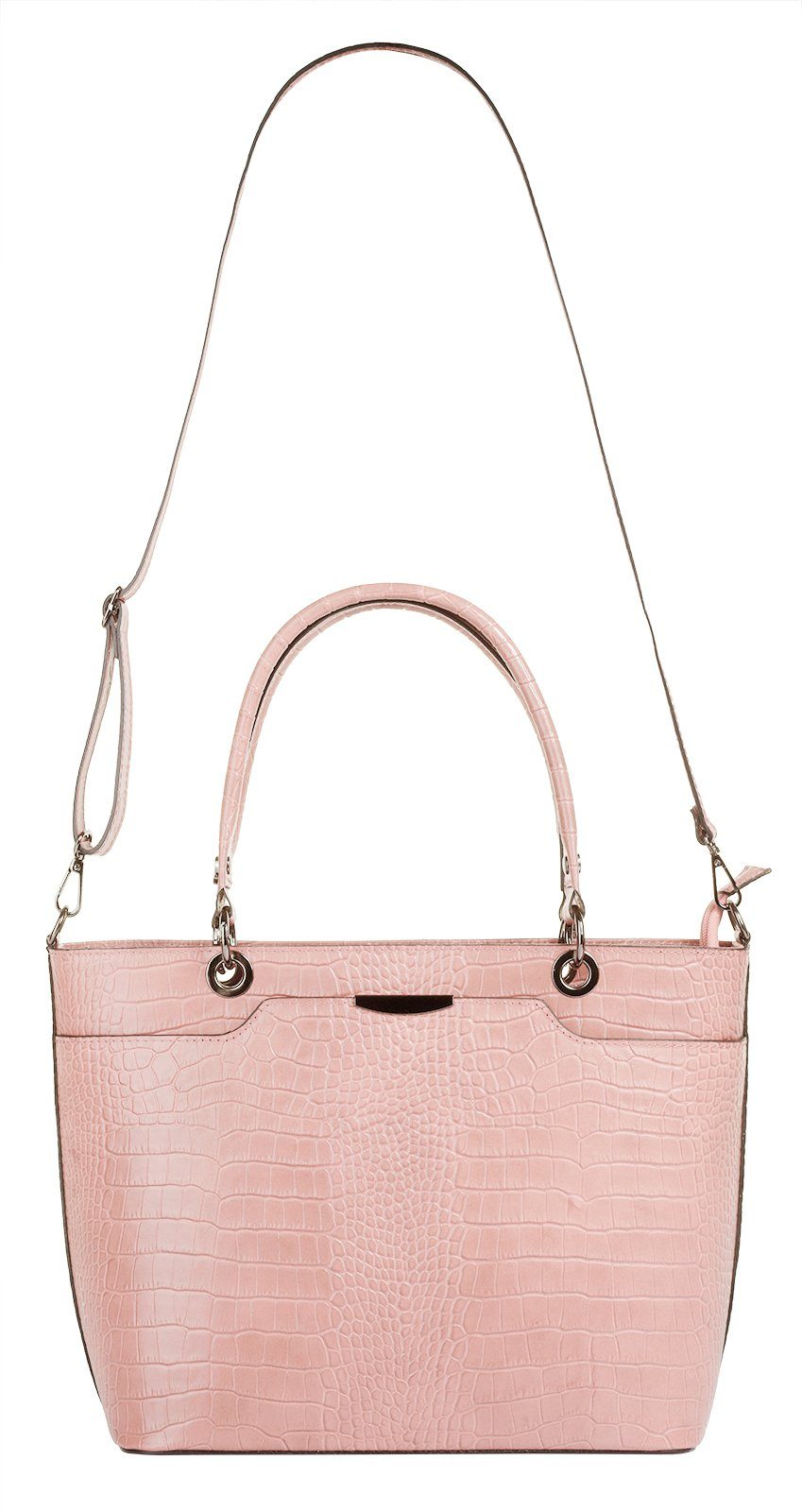 Cluty Henkeltasche, echt Leder, Made in Italy