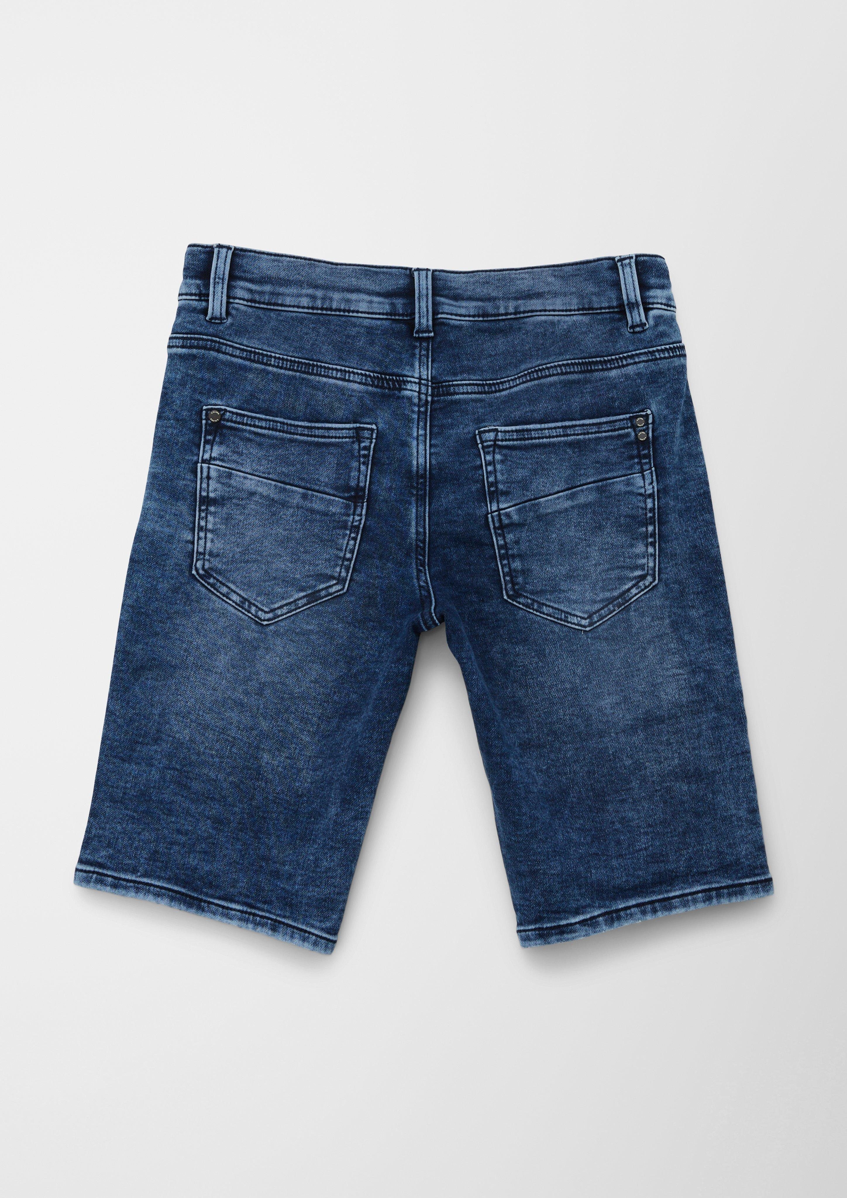 / Fit Rise Destroyes Waschung, / s.Oliver / Leg Slim Mid Jeansshorts Seattle Jeans-Bermuda Regular