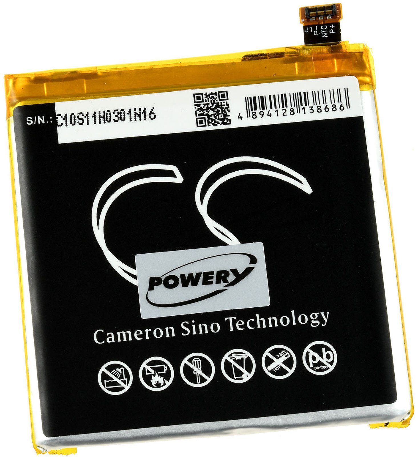 Powery Akku für Blackview BV6000 Smartphone-Akku 3000 mAh (3.8 V)