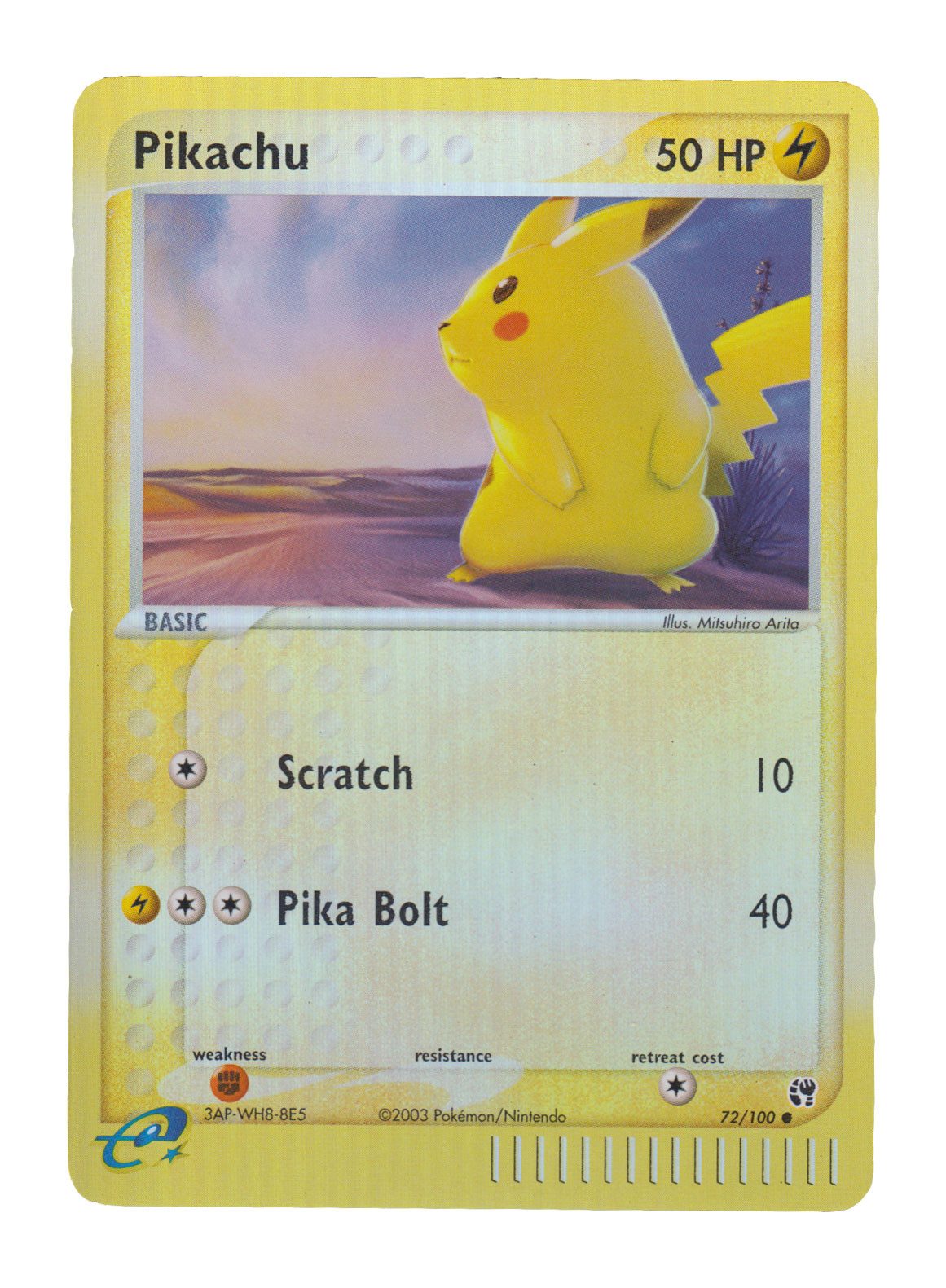 The Pokémon Company Sammelkarte 72/100 Pikachu - EX Sandstorm - Englisch