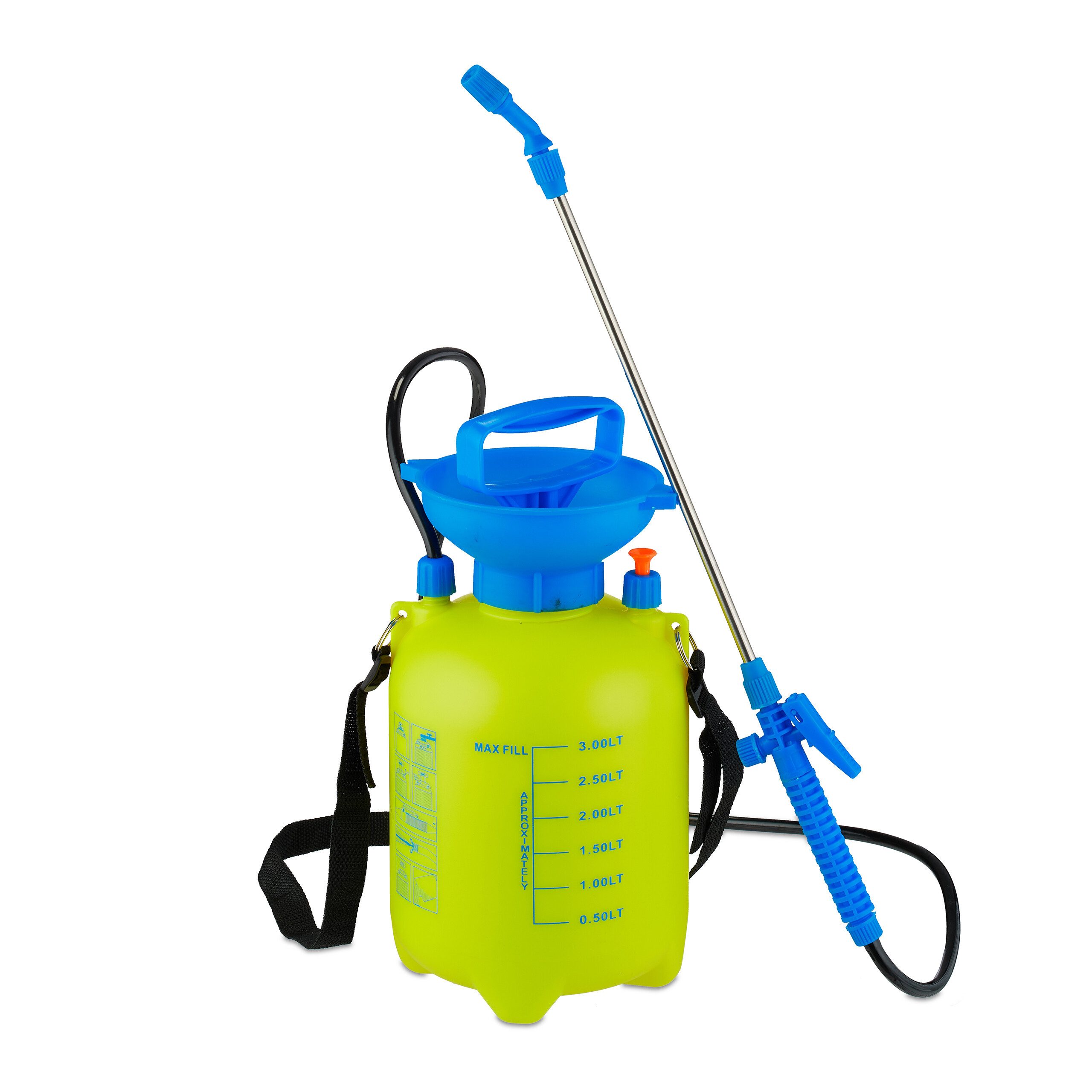 relaxdays Drucksprühgerät Drucksprüher mit Lanze, (1-tlg), 3 Liter