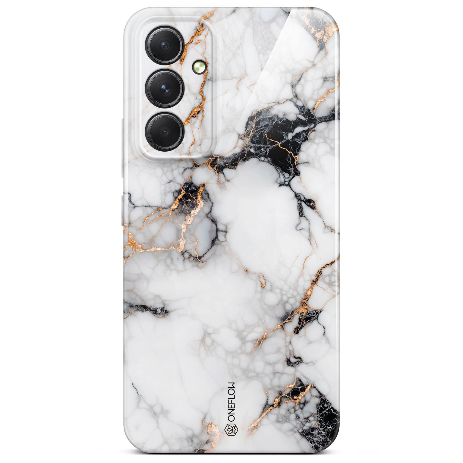 Handyhülle für Samsung Galaxy A54 5G Hülle Marmor Bliss Cover Weiß Gold