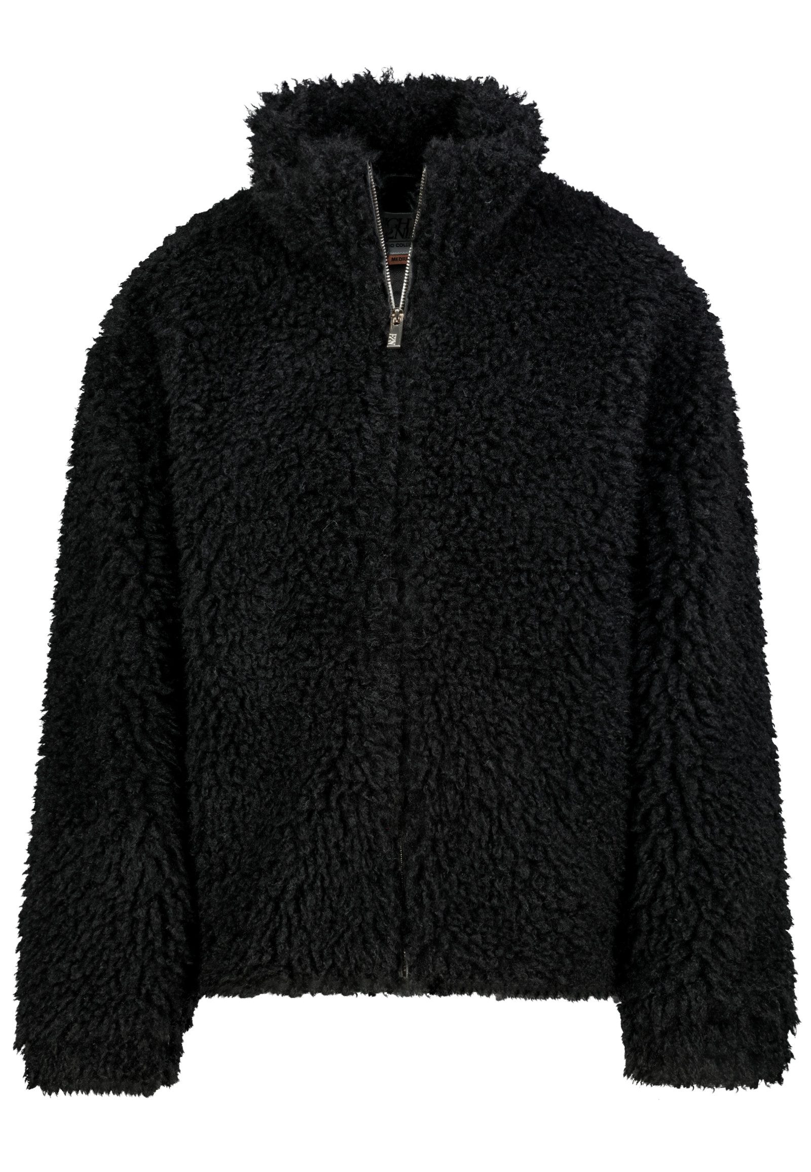 Eight2Nine Winterjacke Fellimitat Stehkragen Metallzipper für Damen (1-St) Gefütterte Verarbeitung, Nahttaschen, Flauschige Haptik