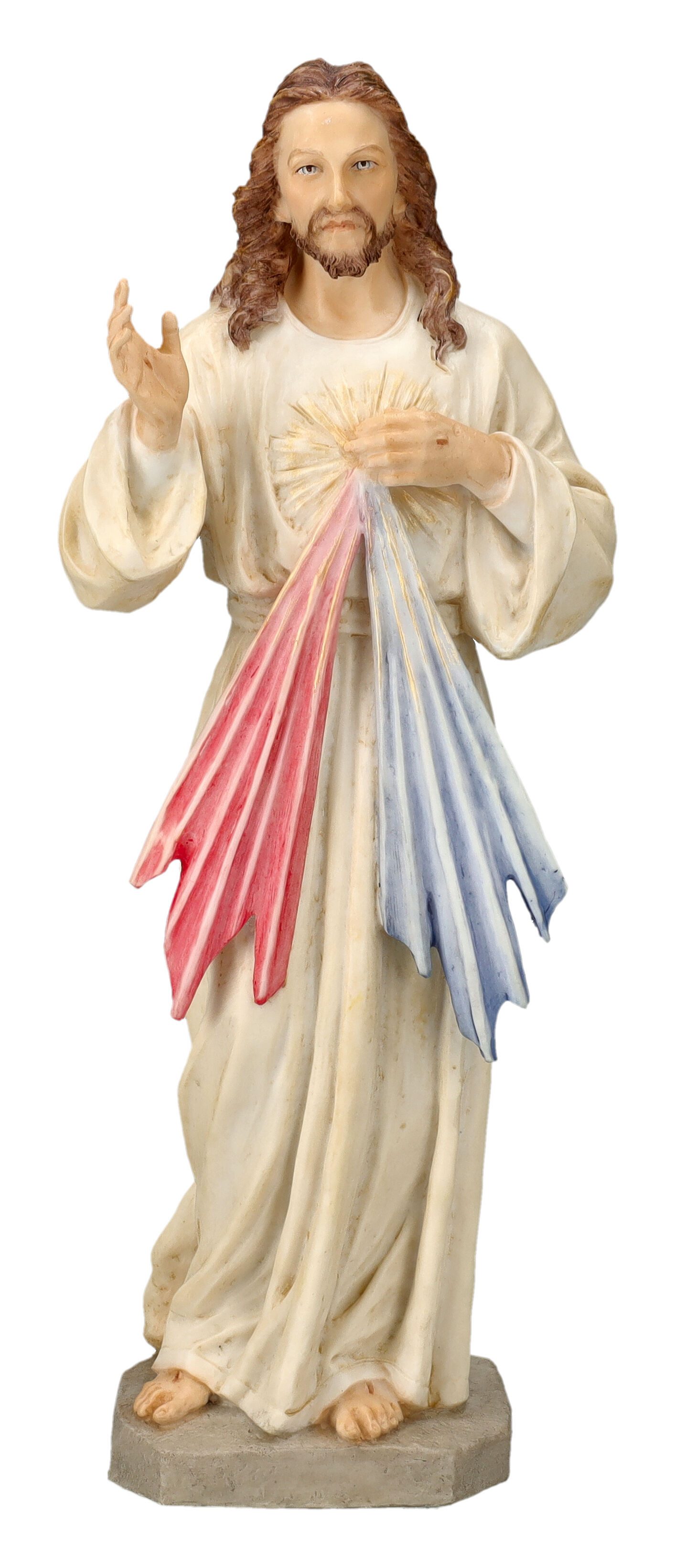 Figuren Shop GmbH Dekofigur Jesus Figur bunt - Göttliche Barmherzigkeit - Veronese Dekofigur Deko