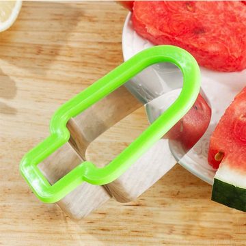 FIDDY Obstschneider Edelstahl-Wassermelonenschneider, Form-Wassermelonenschneider, Wassermelonenschneider 4-teiliges Set