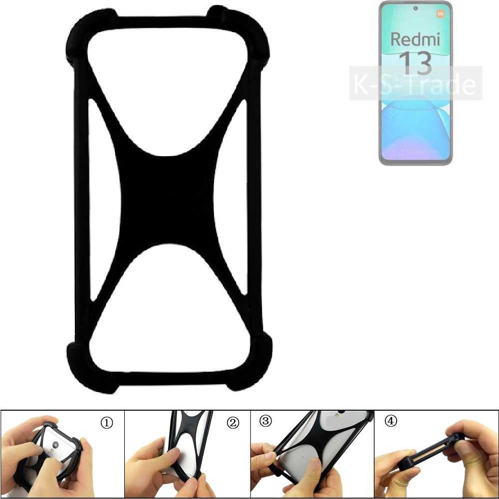 K-S-Trade Handyhülle für Xiaomi Redmi 13, Handy-Hülle Schutz-Hülle Silikon Bumper TPU Softcase Smartphone