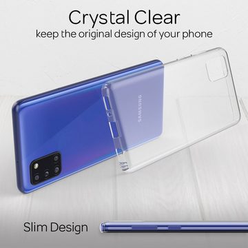 Nalia Smartphone-Hülle Samsung Galaxy A31, Klare Hybrid Hülle / Harte Rückseite / Kratzfest / Super Transparent