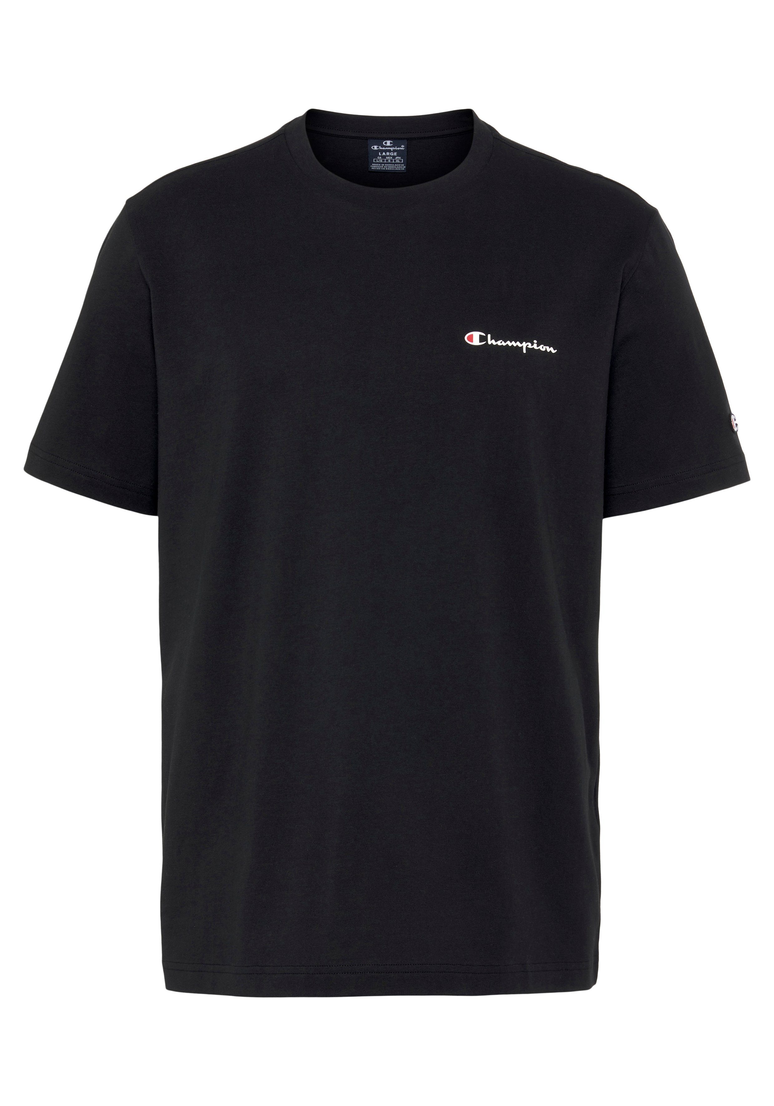 Champion T-Shirt Classic Crewneck T-Shirt small logo schwarz | T-Shirts
