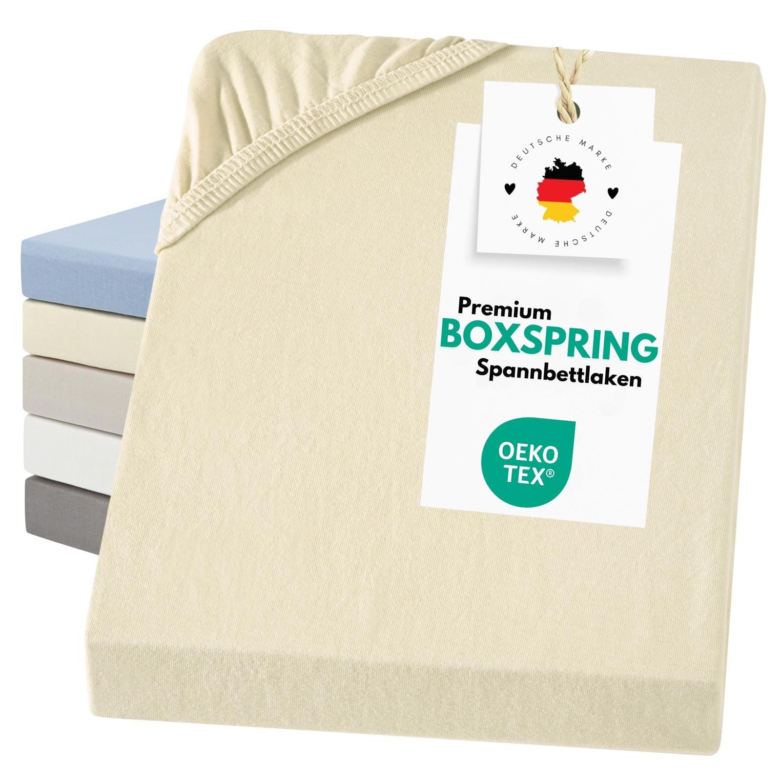 Carpe Sonno Натяжные простыни Boxspringbett Baumwolle 90x200 100x200 140x200 160x200 180x200 200x200, Jersey, Gummizug: rundum, (1 Stück), Jersey Matratzenbezug Bettwaren Wasserbett Matratze bis 50 cm