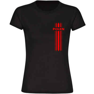 multifanshop T-Shirt Damen Polen - Streifen - Frauen