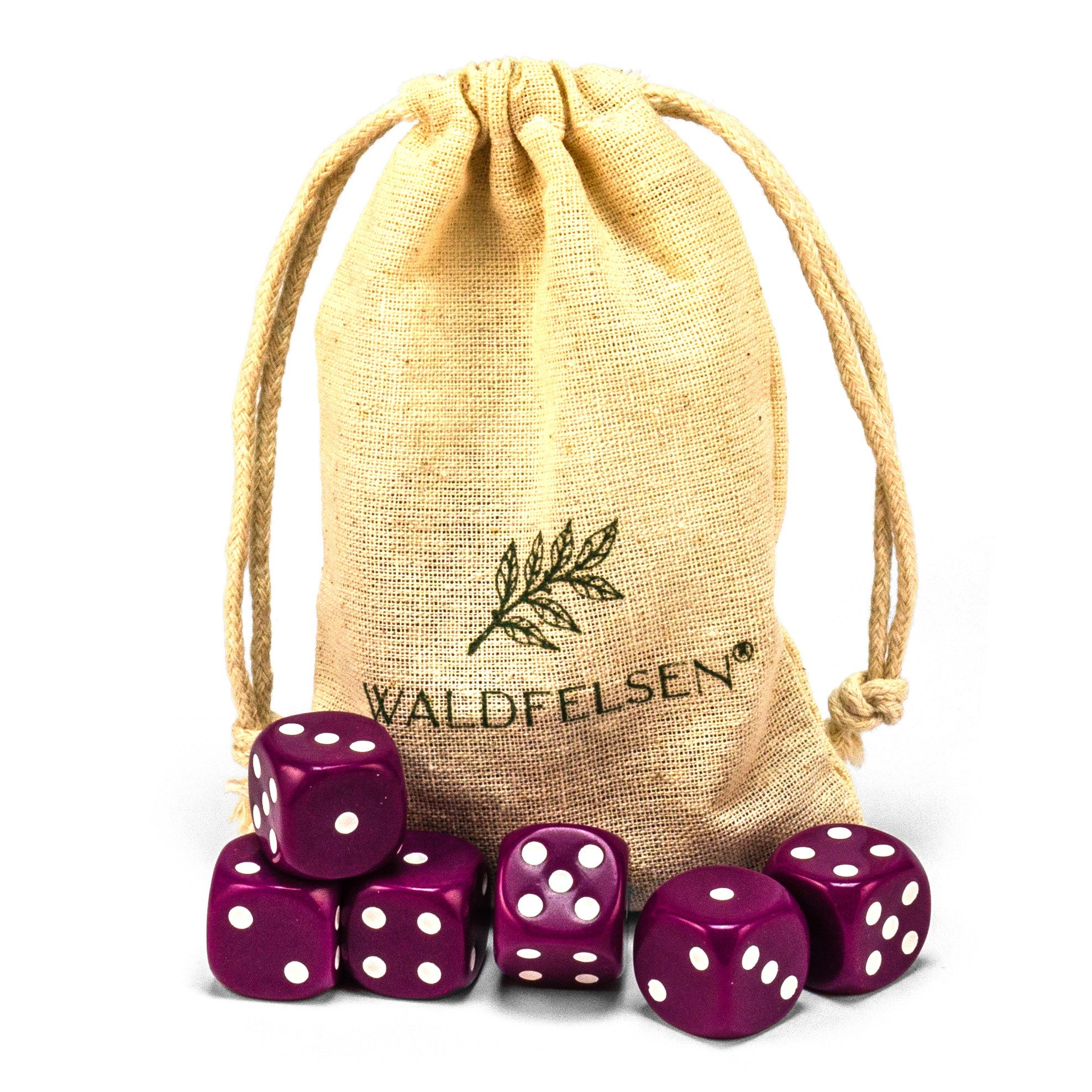 Waldfelsen Spiel – 2-50 Stk Standard Spielwürfel 16 mm Acrylwürfel Würfel bunt, Spielmaterial, Verschiedene Farben