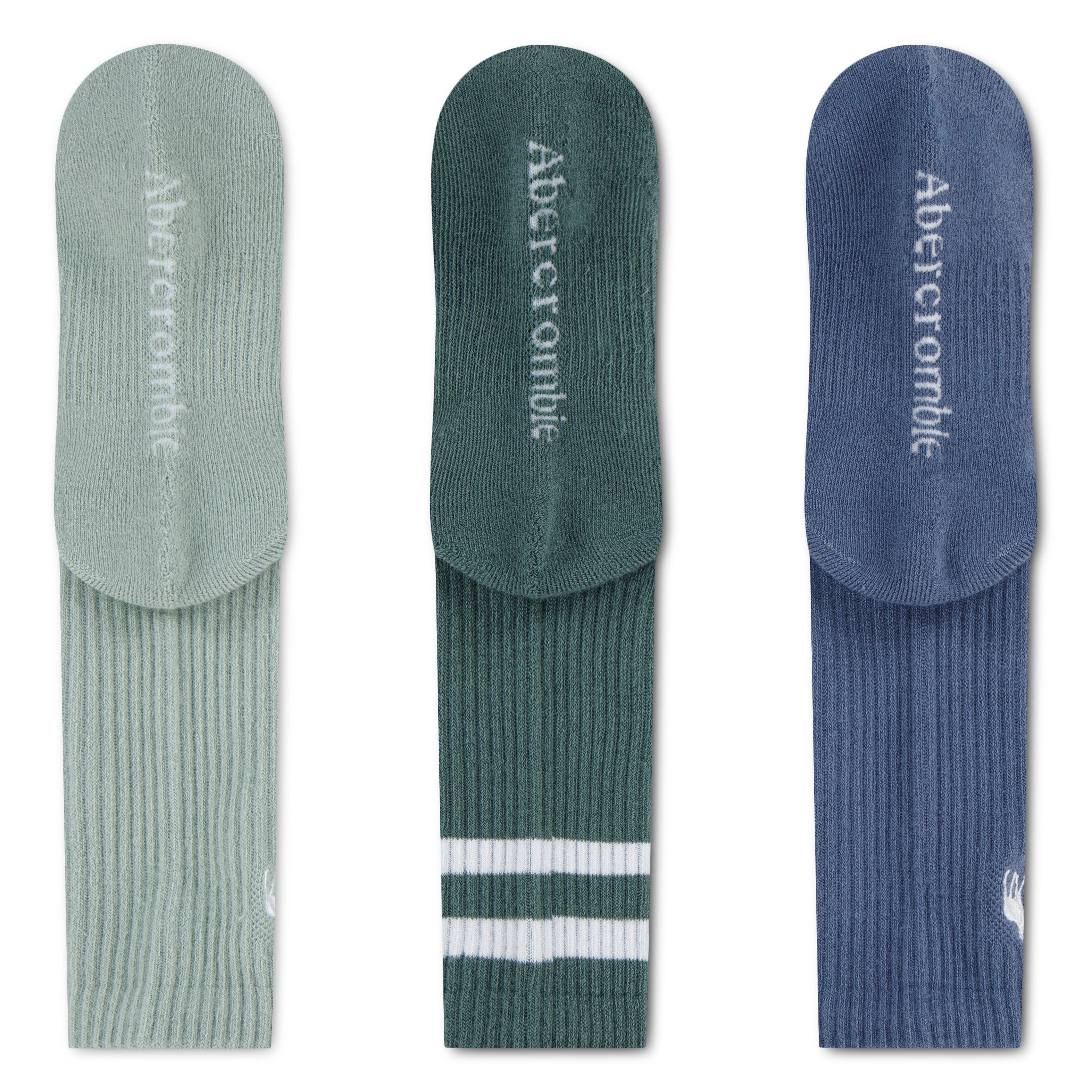 Abercrombie Kids Langsocken AFHN 6PK CORE STRIPE CREWS (6-Paar) Verstärkte Ferse