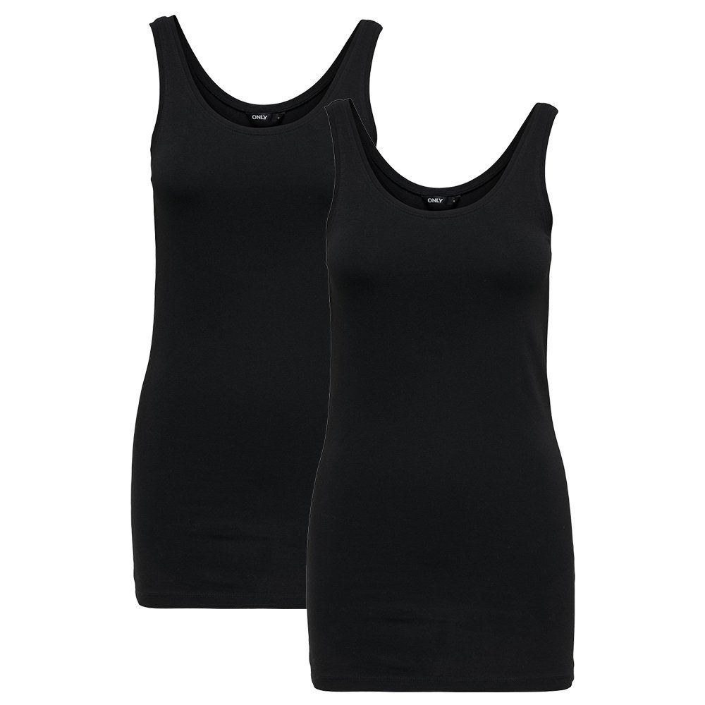 ONLY Longtop Damen Tank Top Long Lang Shirt schwarz weiß 1er 2er 3er 4er 5e günstig online kaufen