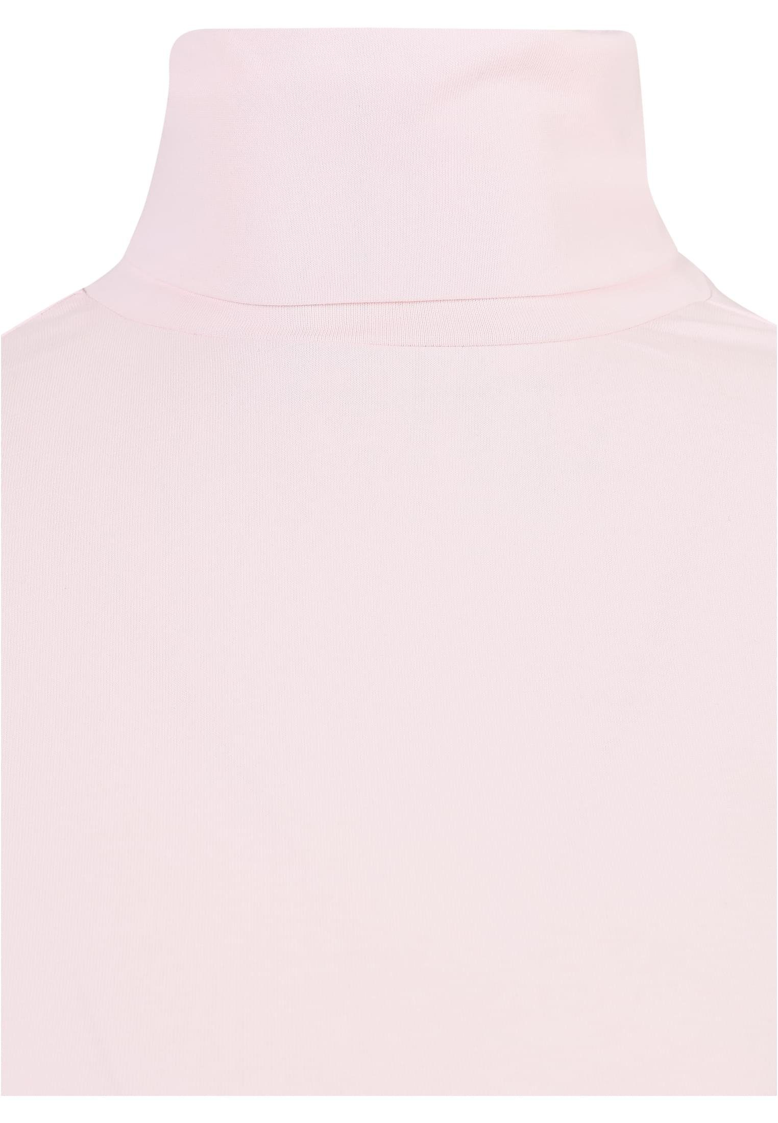 Damen Modal Turtleneck Langarmshirt URBAN CLASSICS Ladies pink (1-tlg) Longsleeve