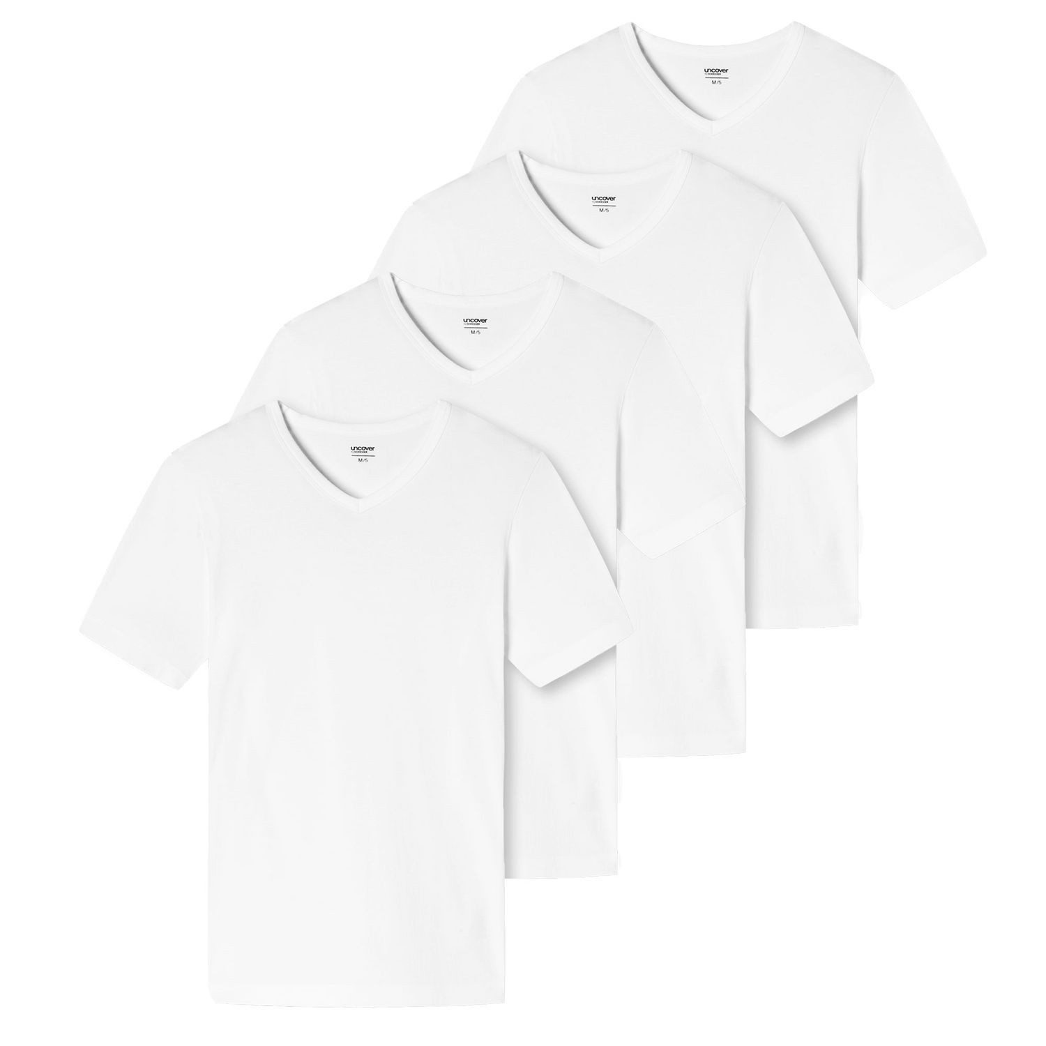 uncover by SCHIESSER T-Shirt Basic hochwertig, weich, mit V-Ausschnitt im 4er Pack