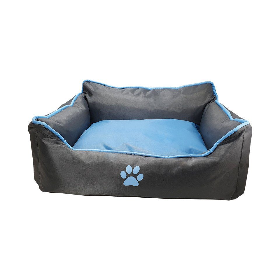 Nobby Komfortbett „Elio“ Eckig – 60x50x18 Cm, Blau Camouflage, Mit Anti-Rutsch-Noppen, Waschbar Bis 30°C
