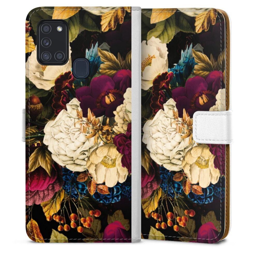 Handyhülle Vintage Blumen Muster Dark Vintage Flowers
