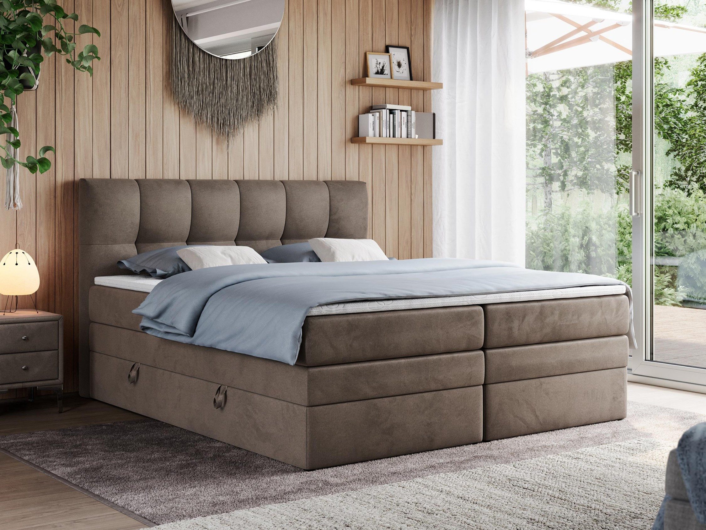 MKS MÖBEL Boxspringbett ALVIN KING (Set, günstig online kaufen