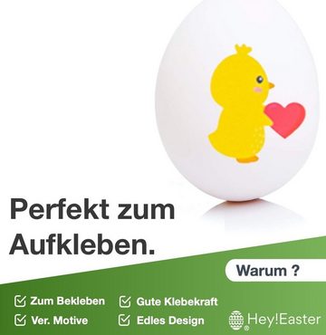 Hey!Easter® Sticker 3x Aufkleber Ostern Sticker mit 50 Motiven zum bekleben von Ostereier, (Set 3-tlg), 3x 50 verschiedene Motive