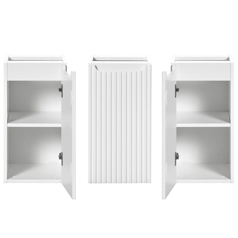 Lomadox Unterschrank NEWPORT-56-WHITE weiß mit gerillter Front, ca. 30/57/3 günstig online kaufen