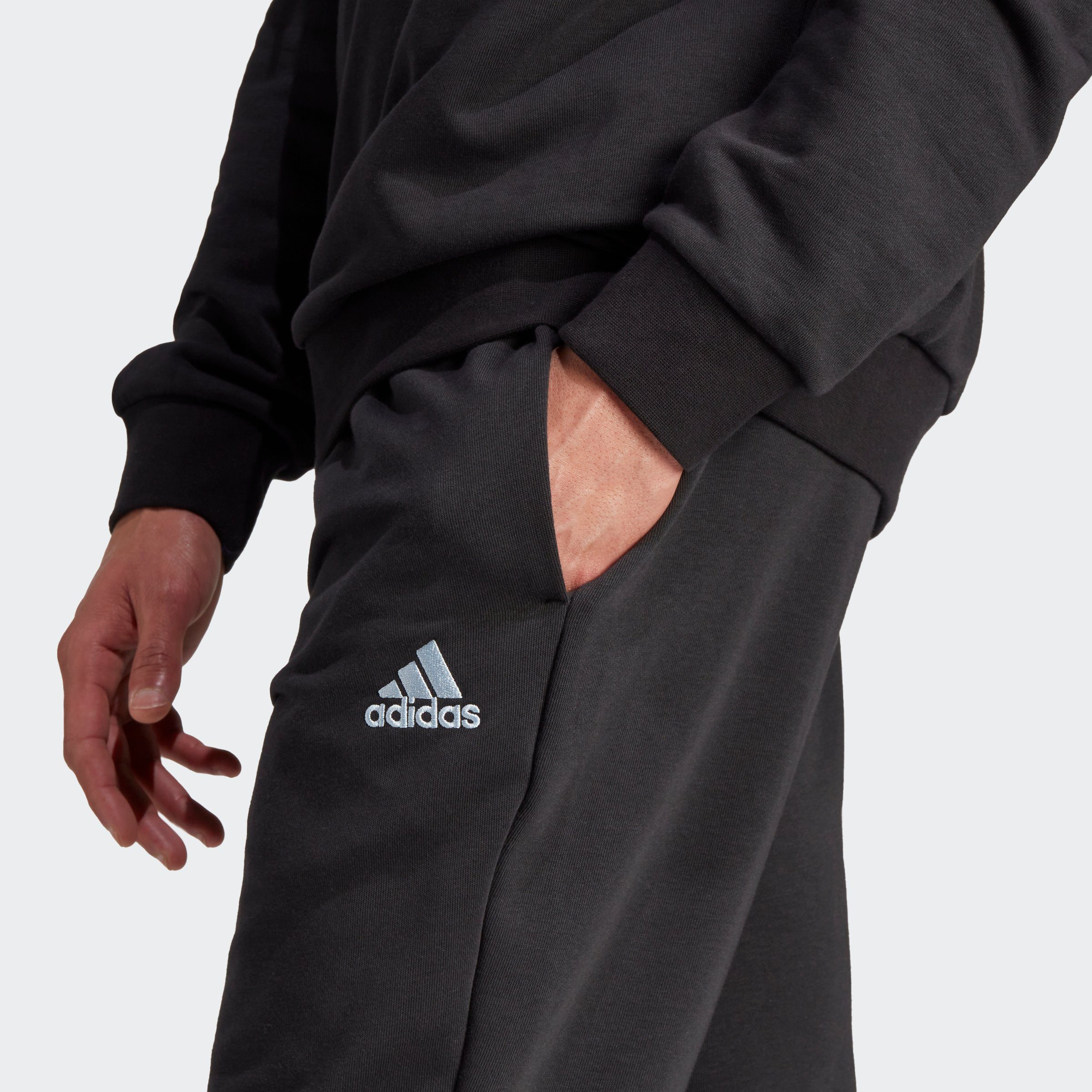 adidas Sportswear Trainingsanzug BIG Black TERRY (2-tlg) LOGO