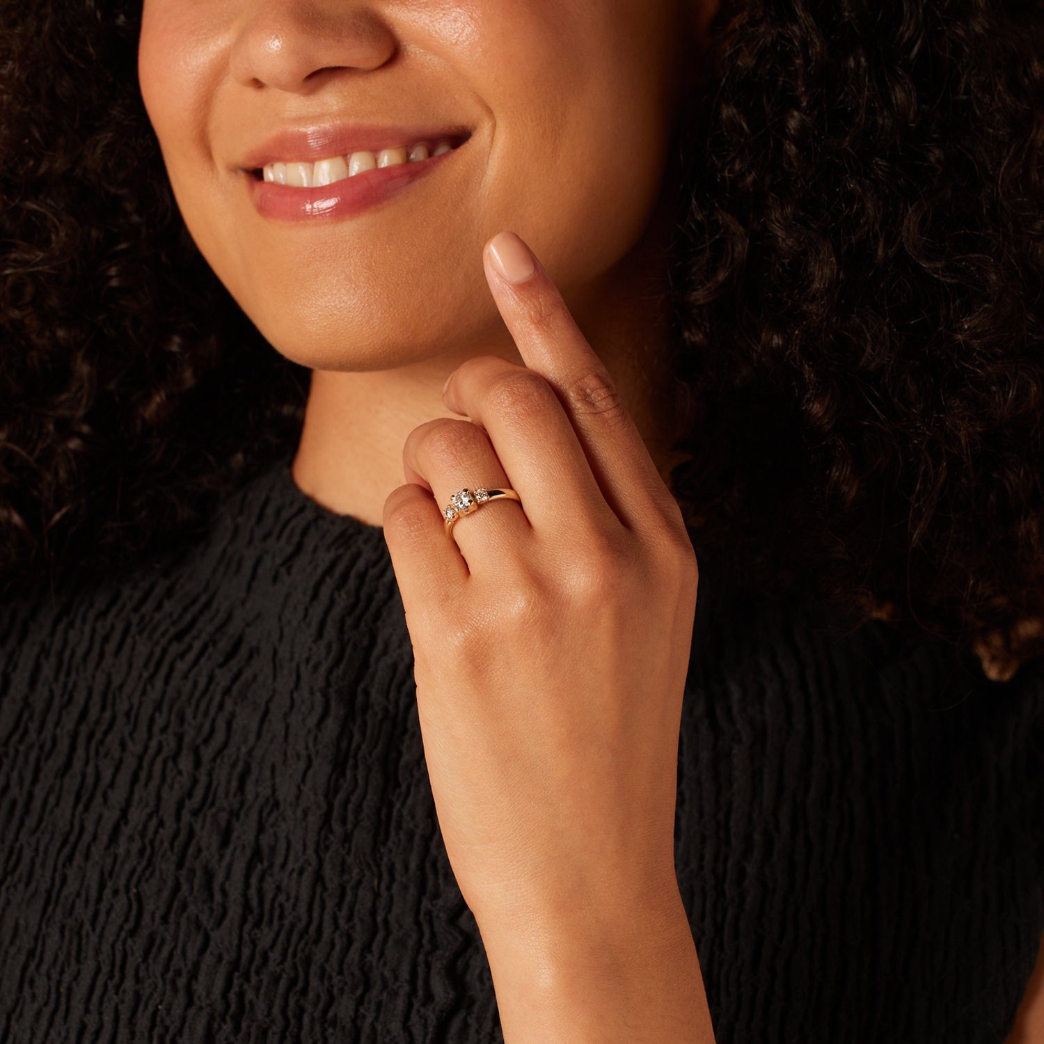 LUCARDI Fingerring Ring - 585 Gold - Gold - Zirkonia - Damen – Bild 3 von 5