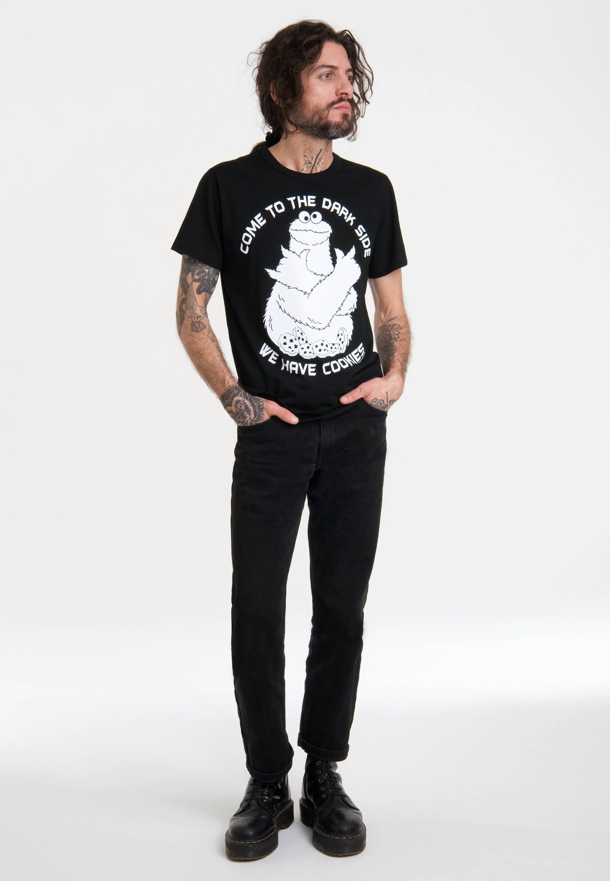 LOGOSHIRT T-Shirt Sesamstraße - Krümelmonster Dark günstig online kaufen