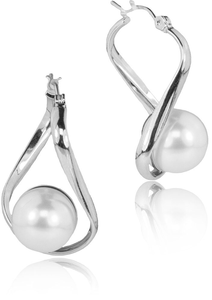 Paar Ohrhänger Geschwungene Ohrringe "Liora" mit Perle von Swarovski®