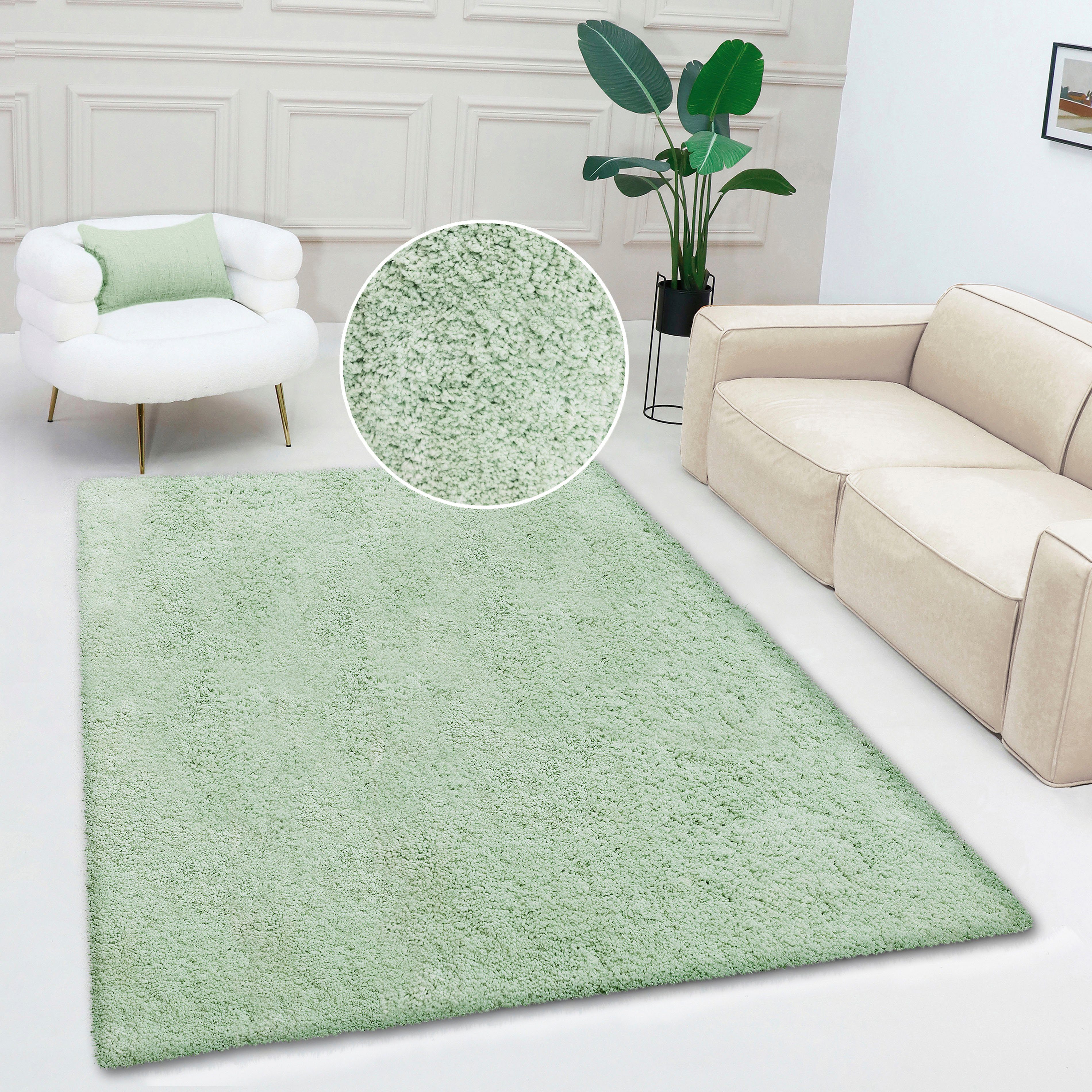 OTTO home Teppich Desner, Hochflor Teppiche, rechteckig, Höhe: 35 mm, Mikrofaser, weich, flauschig, Wohnzimmer, Schlafzimmer, Kinderzimmer