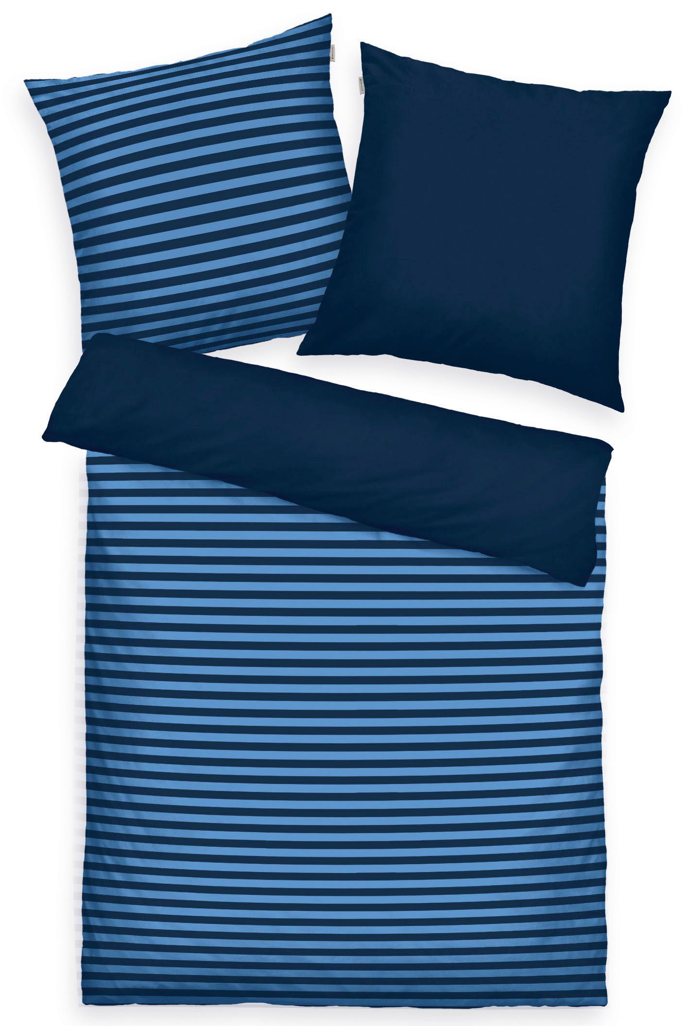 TOM TAILOR HOME Bettwäsche MEDIUM STRIPES in Gr. 135x200cm, 155x220cm oder 200x220cm, Renforcé, 2 teilig, new bedroom, mit farbigem Markenreißverschluss