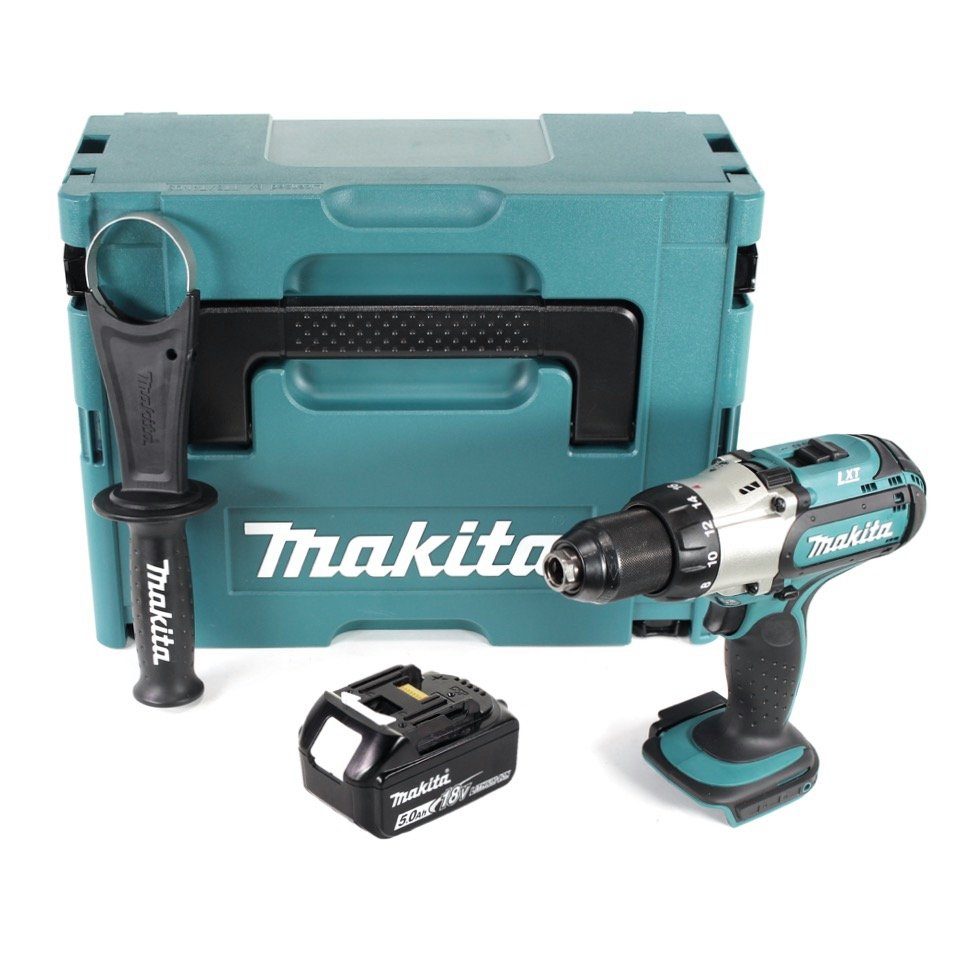 Makita Säulenbohrmaschine DDF 451 T1J Akku 80 5,0 Nm Makpac Akku ah + + Bohrschrauber 1x 18 V