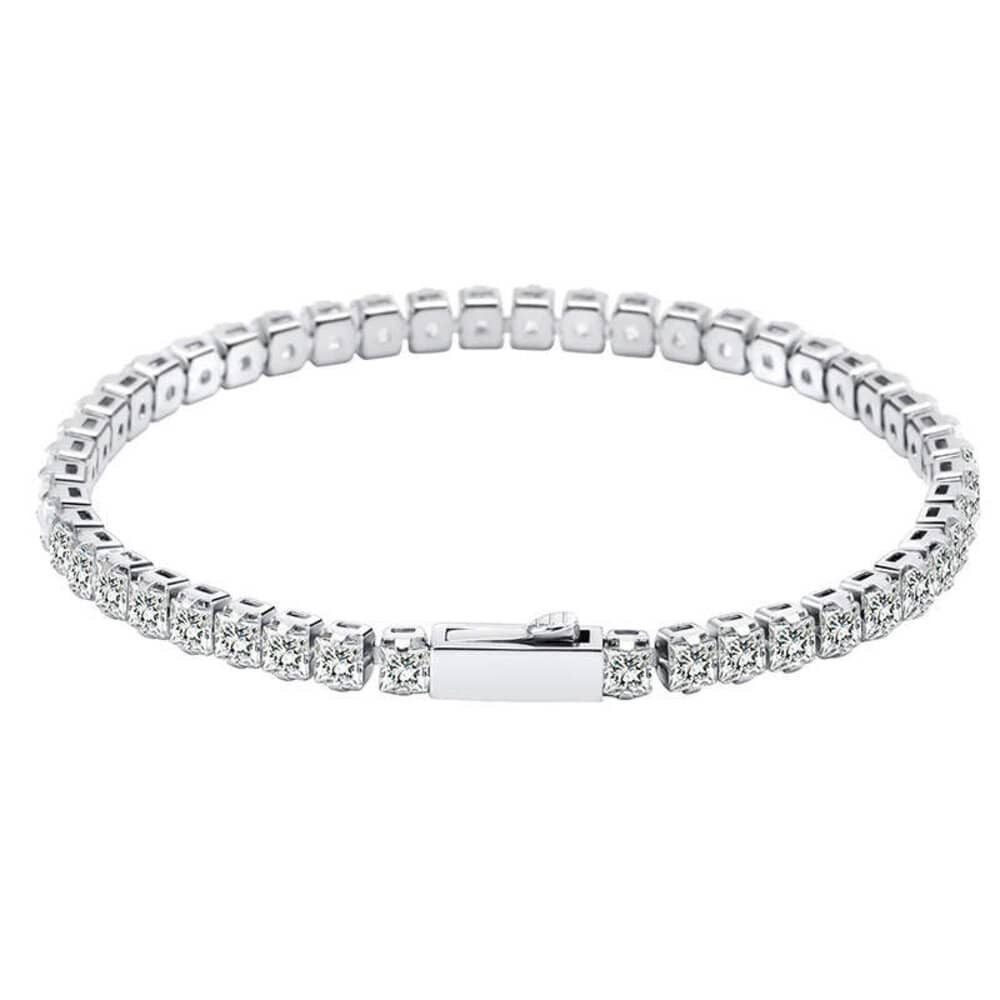 ROUGEMONT Tennisarmband Massives Funkelndes Tennisarmband 4mm 5mm 3mm Damen und Herren