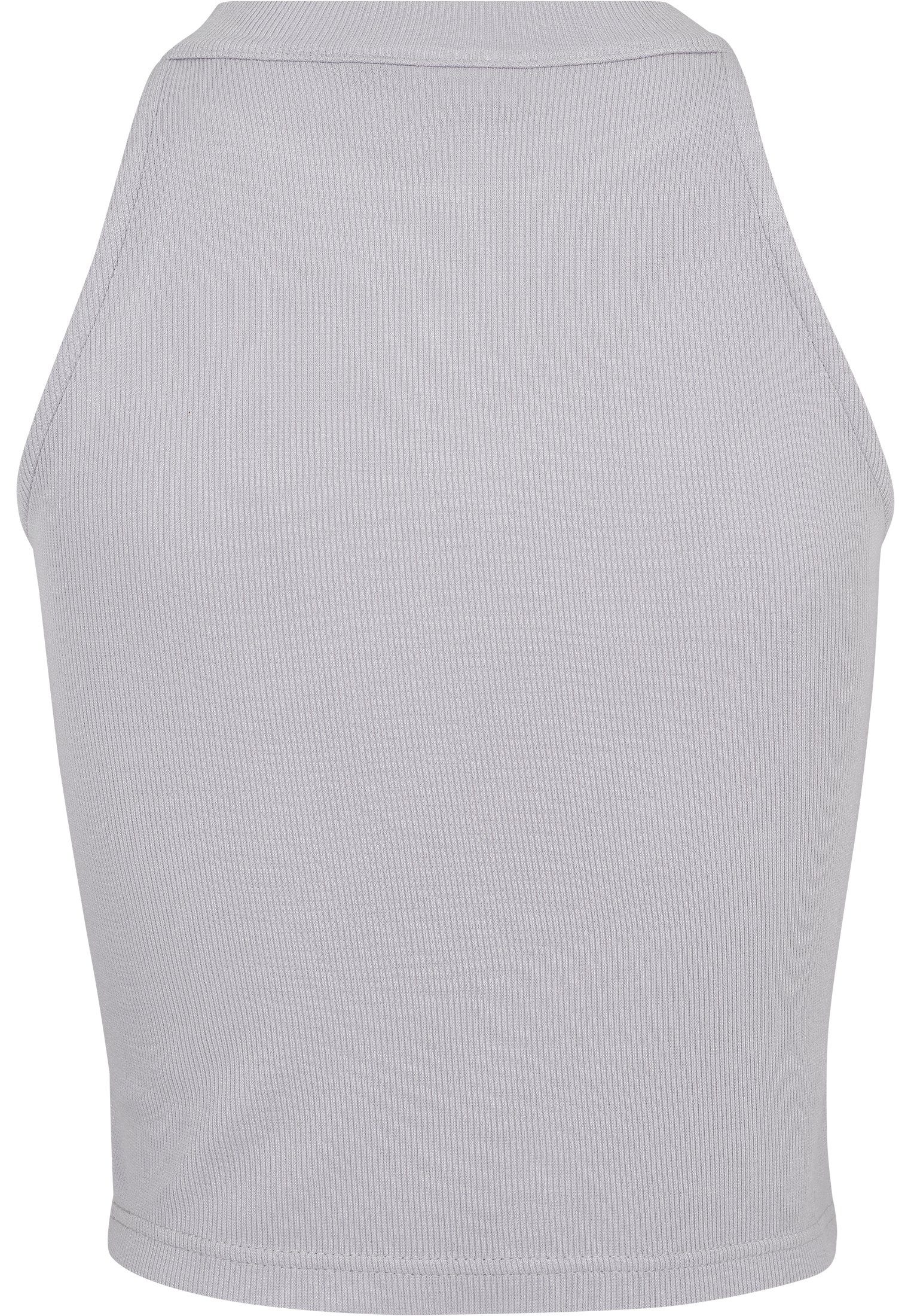 URBAN CLASSICS Turtleneck Ladies Damen grey Top (1-tlg) T-Shirt Rib Cropped