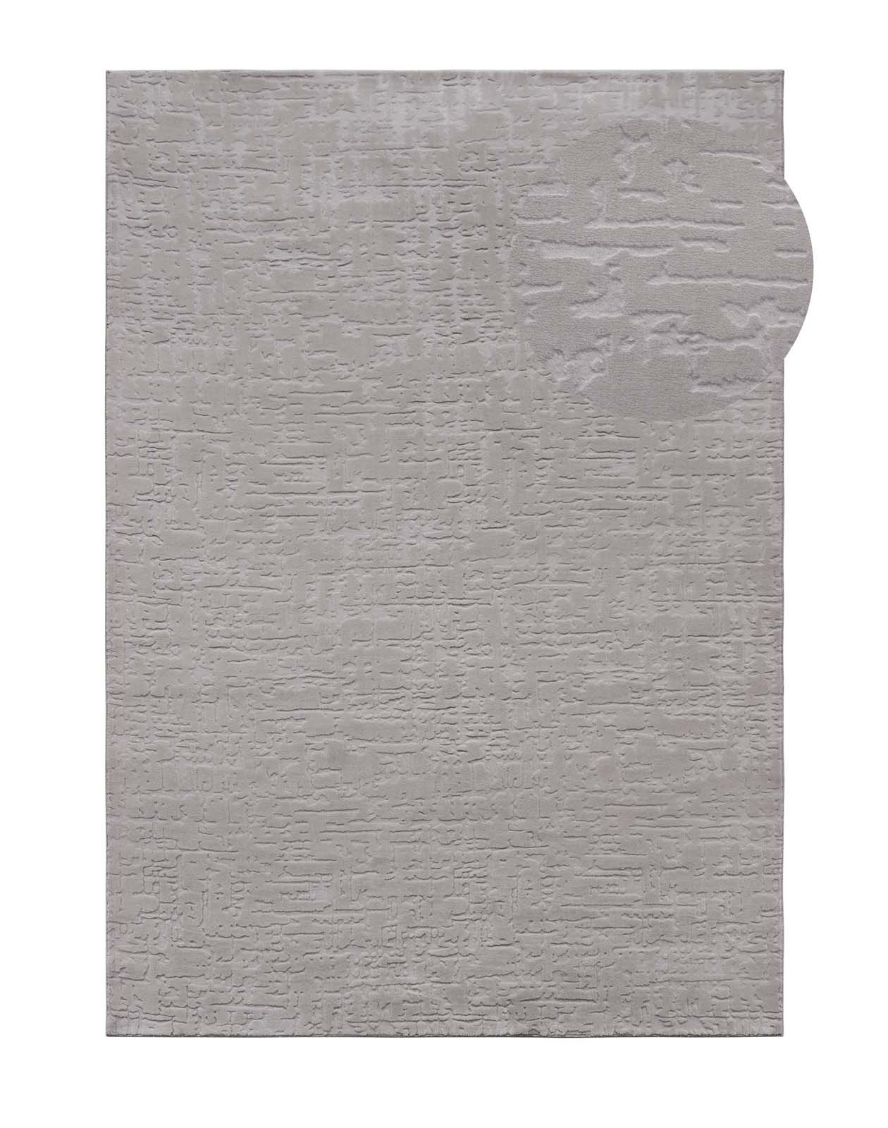 TaraCarpet Teppich TaraCarpet Homestyle 399 Vintage, rund, Höhe: 10 mm, Vintage hoch-tief weich waschbar grau 80x80 rund – Bild 3 von 5