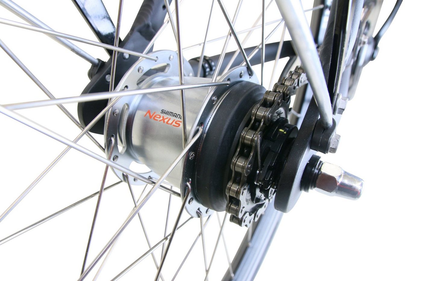 Thumbnail - HAWK Bikes Cityrad City Wave Easy Black, 7 Gang Shimano Nexus Schaltwerk, für Damen und Herren