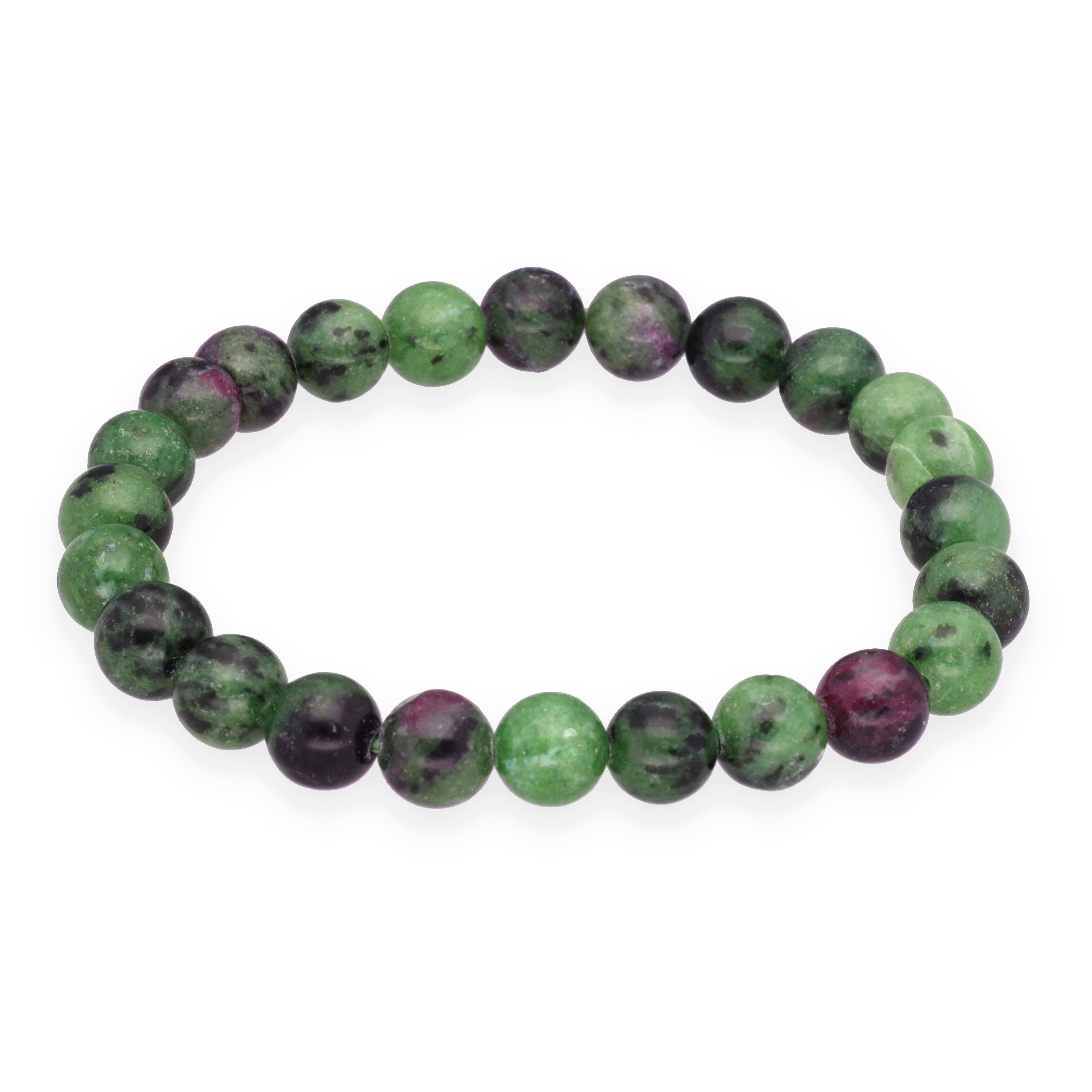 Lebensquelle Plus Armband Zoisit mit Rubin Kugelarmband, 8 mm